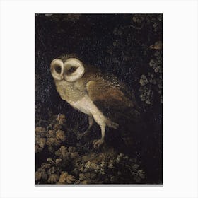 Dark Academie Owl In The Woods Canvas Print