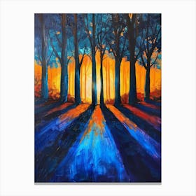 Sunset In The Woods 7 Canvas Print
