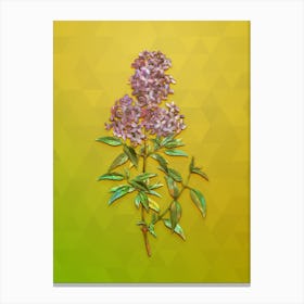 Vintage Persian Lilac Botanical Art on Empire Yellow Canvas Print