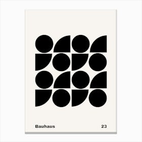 Geometric Bauhaus Poster B&W 23 Canvas Print