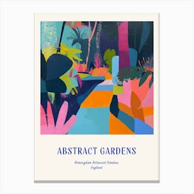 Colourful Gardens Birmingham Botanical Gardens 4 Blue Poster Canvas Print