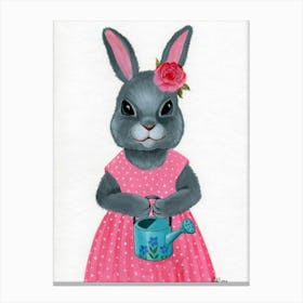 Hase Aquarell auf Papier Canvas Print