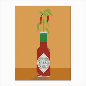 Hot Sauce Bottle Plant Print Leinwandbild