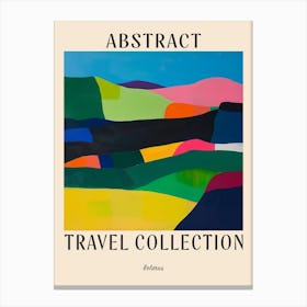 Abstract Travel Collection Poster Belarus 1 Canvas Print