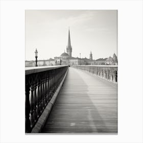 Padua, Italy,  Black And White Analogue Photography  3 Canvas Print