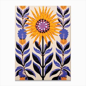 Flower Motif Painting Aster 3 Canvas Print