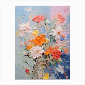 Abstract Flower Painting Edelweiss 1 Canvas Print