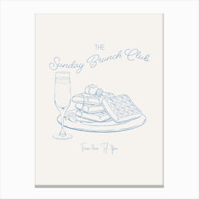 The Sunday Brunch Club - Blue Canvas Print