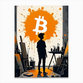 Bitcoin Artist Canvas Print