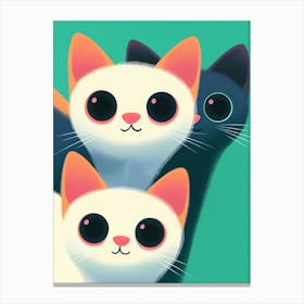 Three Cats Canvas Print