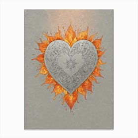 Heart Of Fire 8 Canvas Print