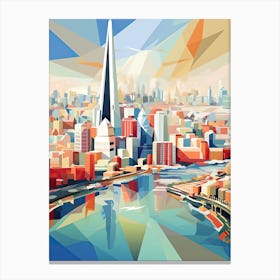 Moscow, Russia, Geometric Illustration 1 Canvas Print