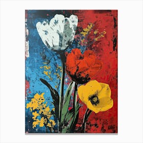 Tulips, Pop Art Canvas Print