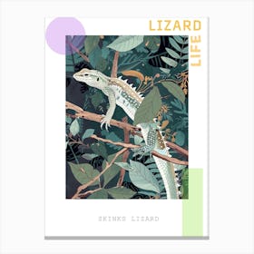 Skinks Lizard Abstract Modern Illustration 1 Poster Canvas Print
