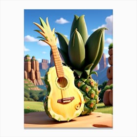 Pineapple Guitar 1 Canvas Print