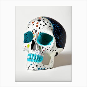 Skull With Terrazzo Patterns 1 Matisse Style Canvas Print