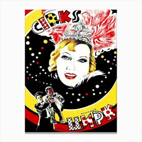 Circus, Comedy, Soviet Movie Poster Canvas Print