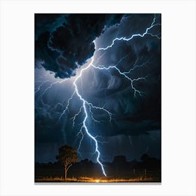 Lightning In The Sky 6 Canvas Print