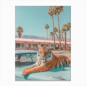 Tiger In Palm Springs Canvas Print