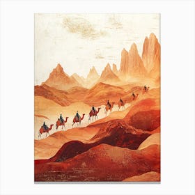 Camel Ride In The Desert 5 Canvas Print