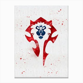 World Of Warcraft Horde Watercolor Canvas Print