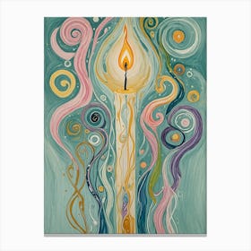 Candlelight In Swirls Canvas Print