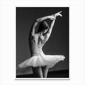 Ballerina In Black And White Canvas Print