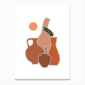 Terracotta Vases Canvas Print