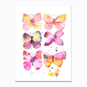 Magic Butterflies Watercolour Canvas Print
