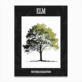 Elm Tree Pixel Illustration 4 Poster Canvas Print