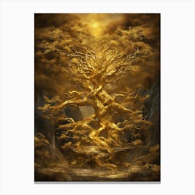 Golden Tree Of Life Canvas Print