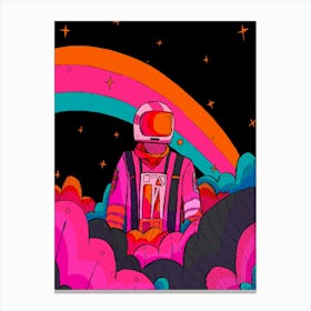Rainbow Astronaut Canvas Print
