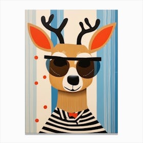 Little Deer 1 Wearing Sunglasses Canvas Print
