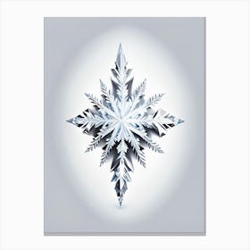 Crystal, Snowflakes, Marker Art 1 Canvas Print