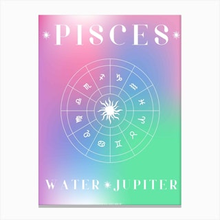 Pisces Horoscope Canvas Print