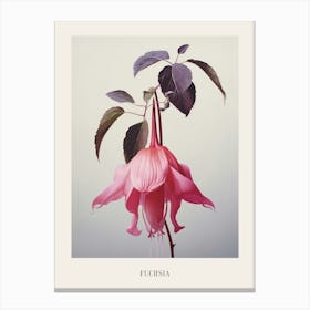 Floral Illustration Fuchsia 2 Poster Canvas Print