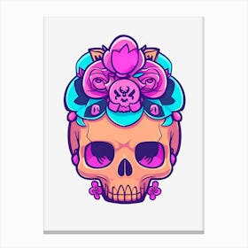 Day Of The Dead Skull 2 Canvas Print