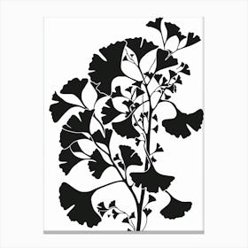 Ginkgo Tree Simple Geometric Nature Stencil 3 Canvas Print