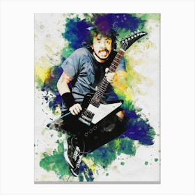 Smudge Of Dave Grohl Band Rock Foo Fighters Canvas Print