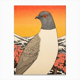 Bird Illustration Pigeon 3 Canvas Print