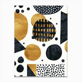 Abstract Black And Gold 1 Canvas Print