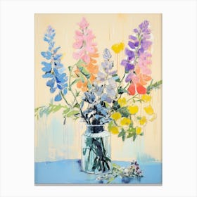 Flower Painting Fauvist Style Aconitum 1 Canvas Print