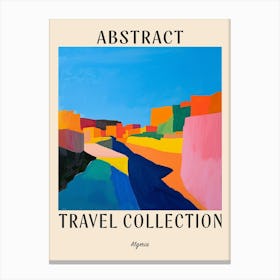 Abstract Travel Collection Poster Algeria 2 Canvas Print