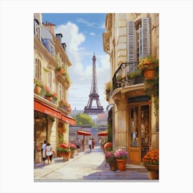 Paris Street Scene Canvas Print