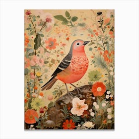 Cowbird 1 Detailed Bird Painting Canvas Print