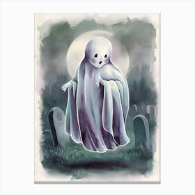 Ghost In The Graveyard Canvas Print