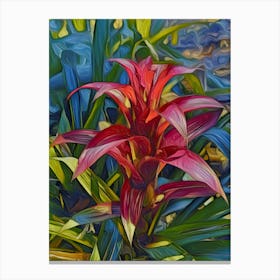 Red Bromeliad Canvas Print