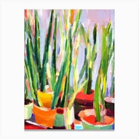 Snake Plant 2 Impressionist Painting Canvas Print