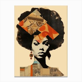 Afro Collage Portrait 18 Canvas Print
