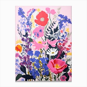 Light Wildflower Screen Print Canvas Print